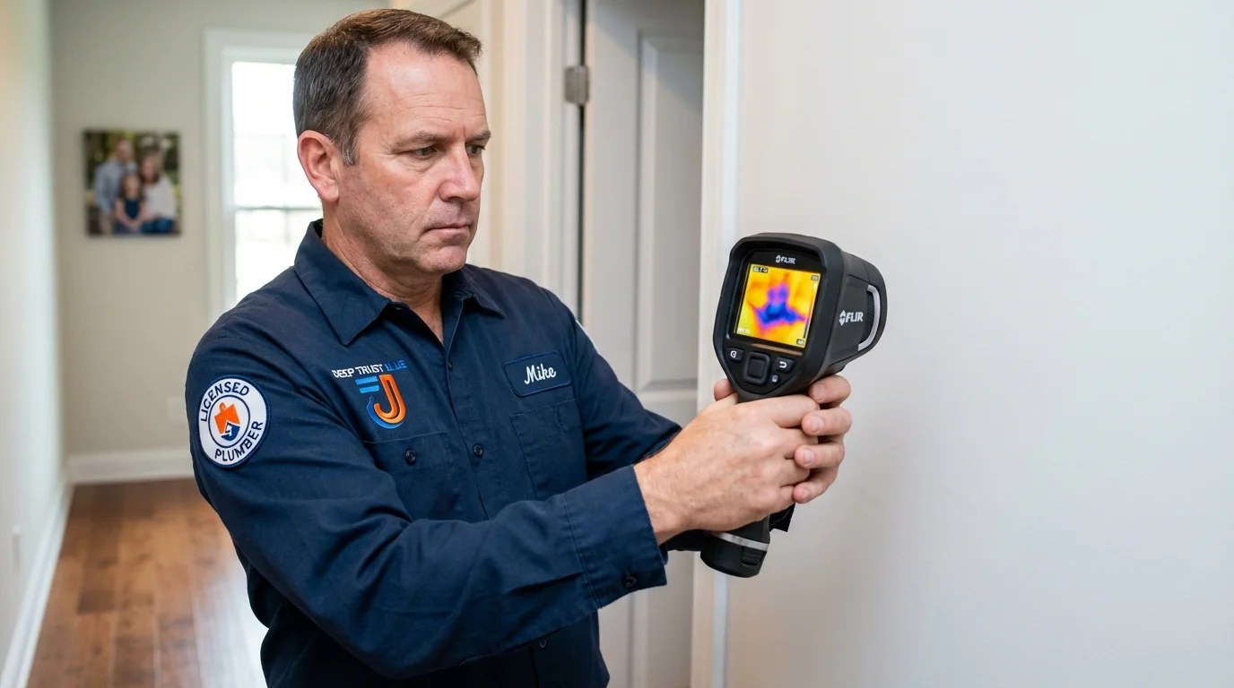 Thermal imaging leak detection by Johns Plumbing LLC in Sioux Center